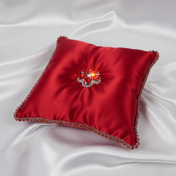 Crown box pageant liner pad Ring bearer cushions crown box cushion jewellery display satin pillow