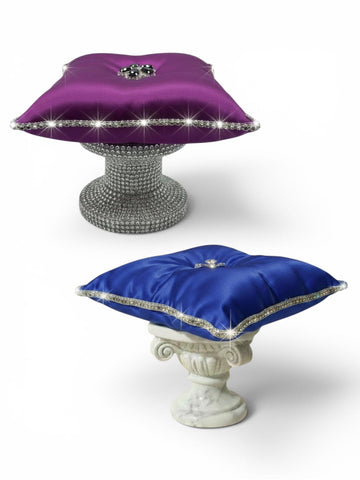 Crown box pageant keepsake pillow Ring bearer cushions crown box cushion jewellery display satin pillow diamante cushion pad
