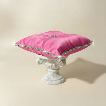Crown box pageant keepsake pillow Ring bearer cushions crown box cushion jewellery display satin pillow diamante cushion pad