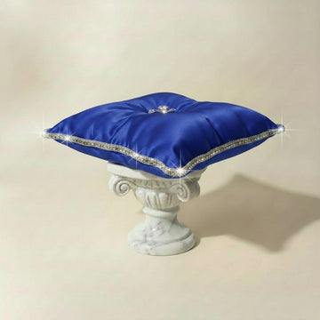 Crown box pageant keepsake pillow Ring bearer cushions crown box cushion jewellery display satin pillow diamante cushion pad
