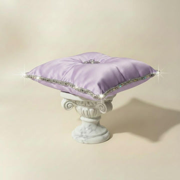 Crown box pageant keepsake pillow Ring bearer cushions crown box cushion jewellery display satin pillow diamante cushion pad