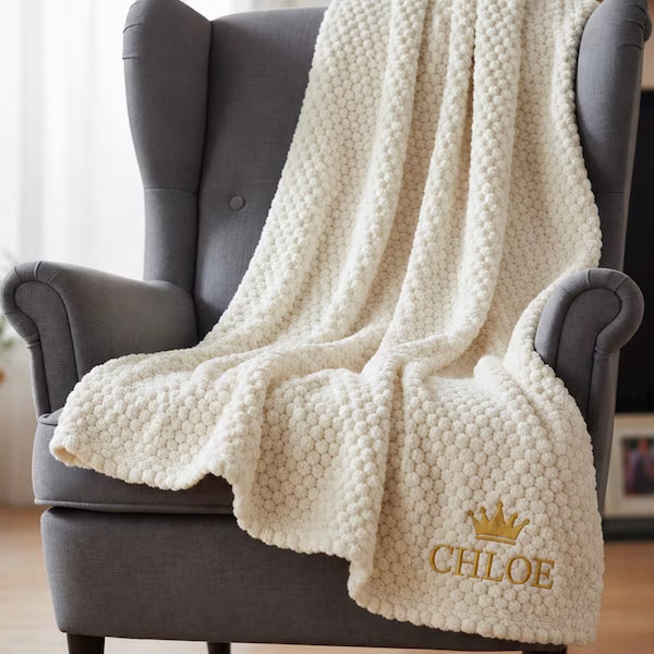 Personalised luxury throw